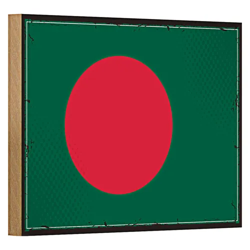 Holzschild Flagge Bangladesch 18x12cm Retro Bangladesh