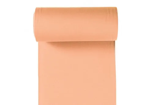 maDDma Stoff Bio Bündchenstoff Schlauchware 35(70)cm breit ab 25cm Jersey, 037 - apricot