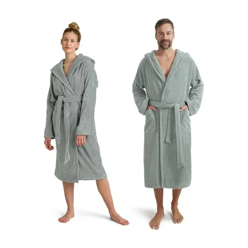 Möve Unisex-Bademantel Superwuschel mit Kapuze - Bademantel aus 100% Baumwolle in Langform mit Kapuze, ideal für Sauna & Spa, pflegeleicht und trocknergeeignet.