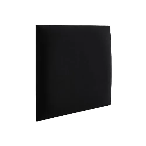 RAVIO Wandpolster | Wandkissen Bett für Schlafzimmer, Kinderzimmer, Büro, Diele | Wandpolster Bett- Schwarz, 50 x 50 cm | Gepolsterte Wandpaneele – Serie Mono