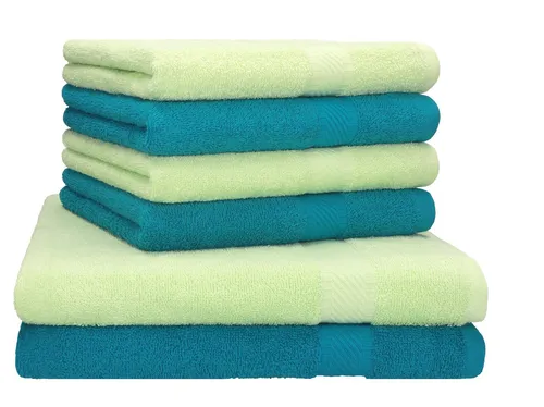 Betz Handtuch Set 6 Stück Palermo 2x Liegetücher 70x140 cm 4x Handtücher 50x100 cm, 100% Baumwolle