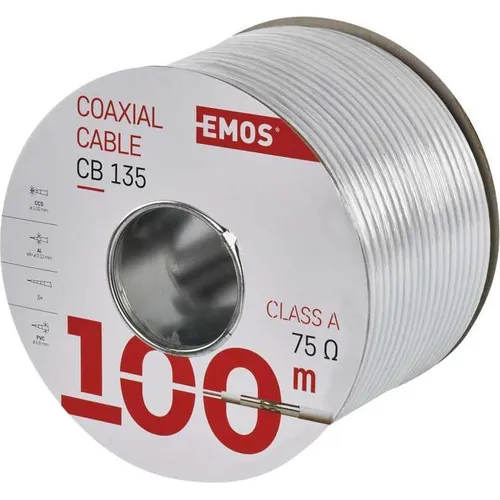 Emos Koaxialkabel CB135, 100m (Antennenkabel) (43038440)