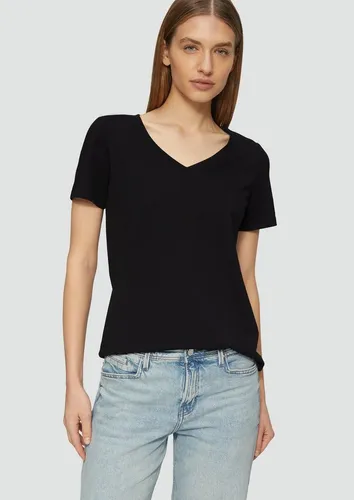 s.Oliver Kurzarmshirt T-Shirt T-Shirt mit V-Ausschnitt