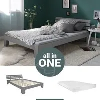 Homestyle4u Holzbett 120x200 mit Matratze und Lattenrost - Betten: Komfortables Holzbett aus massiver Kiefer, inklusive Matratze und Lattenrost, ideal für jeden Schlafraum und Allergiker geeignet.