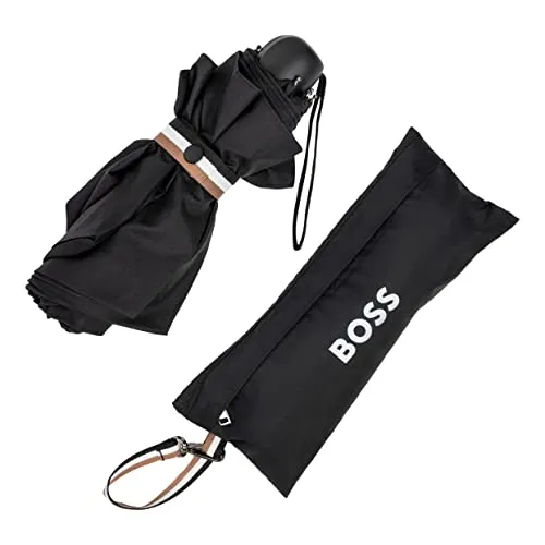 Hugo Boss Mini Iconic Black Umbrella in schwarz von HUGO BOSS