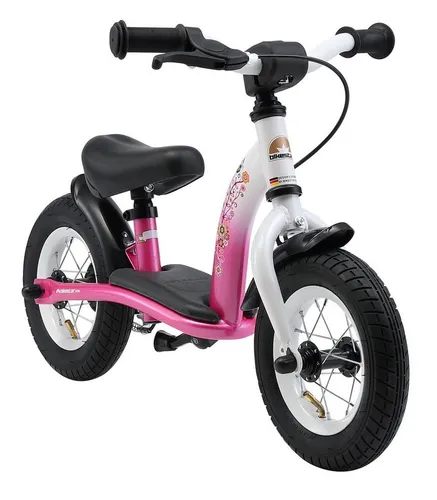 BIKESTAR Kinder Laufrad 10 Zoll - Pink Weiß, leicht und stabil, ideal für Mädchen ab 2-3 Jahren, risikofrei 60 Tage testen