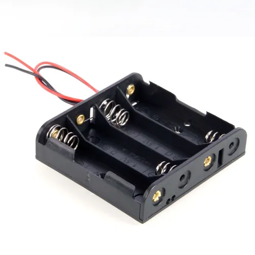 AA 6V Batterie-Halter-Kasten-Kasten Wired ON/Off Schalter und Abdeckung 4 x