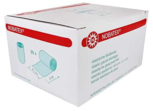 Nobatex Mullbinden gedehnt 4mx8cm 20 Stück