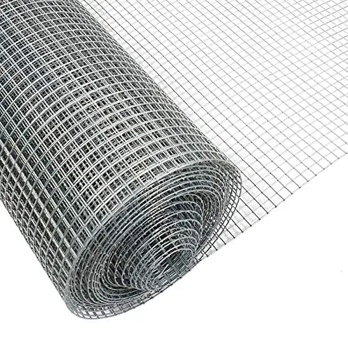 Volierendraht Verzinkt Maschenweite 12x12mm 4-Eck verzinkter Stahl Drahtgitter (10m, 1,40mm)