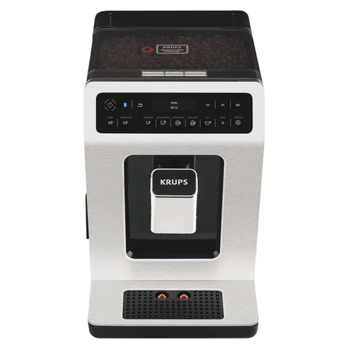 KRUPS EA892D Kaffeevollautomat schwarz/silber - Kaffeevollautomat mit One Touch Cappuccino-Funktion und perfektem Milchschaum dank Krups Barista Technologie. 12 Kaffeespezialitäten und App-Steuerung für individuellen Genuss.