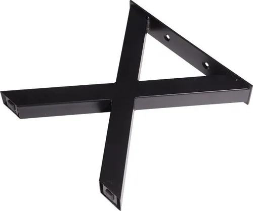 Bankgestell X-Form schwarz 420x400 mm - Stabiler Stahlrahmen für Schreibtische, ideal für individuelle Anpassungen und kreative Arbeitsplätze.
