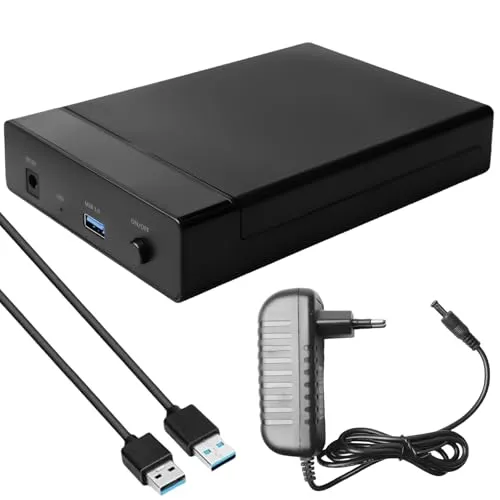 Festplatten Dockingstation, Festplatten Docking Station für 2,5 / 3,5 Zoll SATA HDD/SSD, USB3.0 Dockingstation USB Type-A, UASP Unterstützung, 5Gbps Festplatten Adapter