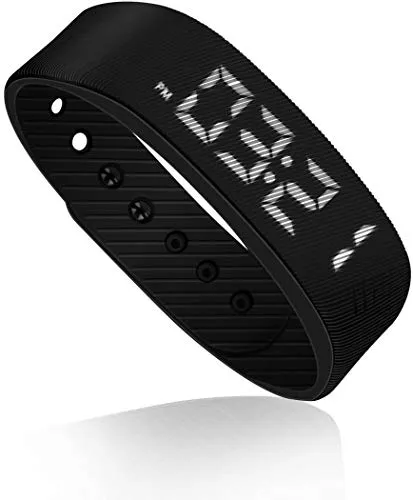 Schrittzähler Pedometer – Einfaches Fitnessarmband mit Kalorienzähler - Multifunktionaler Schrittzähler für präzise Messung von Schritten, Distanz und Kalorien. Ideal für Sportler, kein Bluetooth oder App erforderlich, schnell aufladbar über USB.
