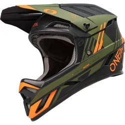 O'Neal Backflip Strike S23 Fahrradhelm - Matt Schwarz/Orange/Oliv - Größe L - Fahrradhelm mit ABS-Außenschale, optimierter Luftzirkulation und Fidlock® Magnetverschluss für maximale Sicherheit und Komfort während der Fahrt.