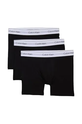 Calvin Klein Herren Boxershorts 3er Pack - Relaxed Trunk mit Logobund - Herrenunterhosen im 3er Set, aus der Icon Stretch Kollektion für ultimativen Tragekomfort und Bewegungsfreiheit dank Stretch-Baumwolle.