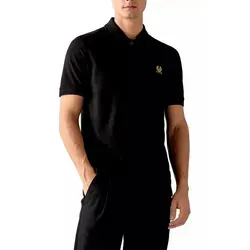 Belstaff Herren-Poloshirt aus Baumwoll-Piqué, Schwarz von Belstaff