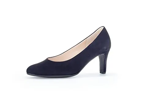 Gabor Pumps 91.410.16 in Blau – Elegante Damen Schuhe - Stilvolle Pumps aus samtweichem Rauleder, ideal für Büro und Freizeit. Der feminine Schnitt und der bequeme Pfennigabsatz sorgen für perfekten Tragekomfort und Eleganz.