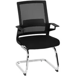 Mid.you Besucherstuhl Schwarz - Ergonomisch und Modern - Bürostuhl mit ergonomischer Rückenlehne, ideal für Arbeitszimmer oder Empfangsbereiche. Hochwertige Materialien aus Kunststoff und Textil sorgen für Komfort bei einer Größe von 59x95x54 cm.