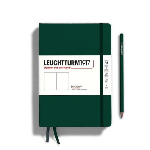 Notizbuch Medium (A5) in Forest Green, Hardcover - Sonstige Kategorie mit 251 nummerierten Seiten, ideal für Notizen und kreative Ideen. Perfekt für Schule, Studium oder Büro.