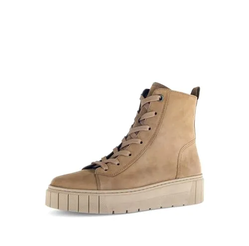 Gabor Damen Schnürstiefeletten, Frauen Stiefeletten,Komfortable Mehrweite (H),Winterschuhe,gefüttert,Boots,Stiefel,nut (Mel.),39 EU / 6 UK