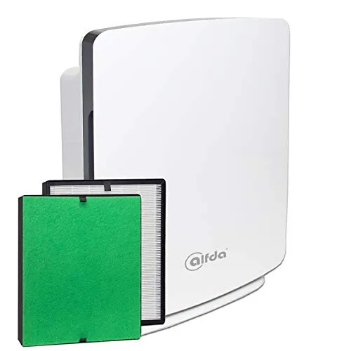 alfda ALR550 Comfort Luftreiniger - Luftreiniger für Allergiker, entfernt 99,95% der Schadstoffe aus der Raumluft, ideal für Räume bis 95 m² mit leisen 23 dB(A) im Schlafmodus.