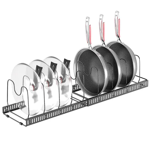 Topfdeckelhalter, Topfdeckel Aufbewahrung mit 10 Verstellbaren Fächern, Decke...