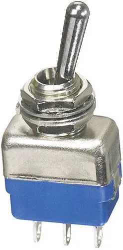 APEM 11137A Kippschalter 250 V/AC 2 A - Kippschalter mit Metallhebel in Chrom, ideal für langlebige Anwendungen, Kontaktmaterial aus Silber für optimale Leitfähigkeit.