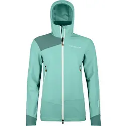 Ortovox Pala Hooded Damen Outdoorjacke - Türkis - S - Funktionsjacke für Damen, wind- und wasserabweisend, ideal für Outdoor-Aktivitäten bei wechselhaftem Wetter.