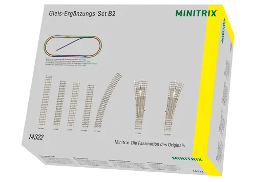 MiniTrix 14322 N Gleis Ergänzungs-Set mit Betonschwelle