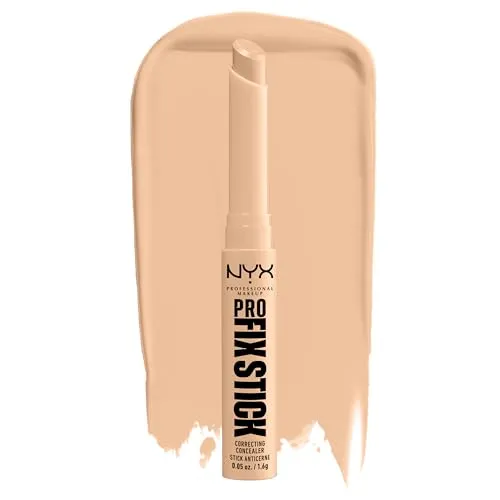 NYX Professional Makeup Korrigierender Concealer, Kaschiert Augenringe, Unreinheiten, dunkle Flecken und Verfärbungen ab, Mit Hyaluron, 12 Stunden Halt, Vegane Formel, Pro Fix Stick, Vanilla