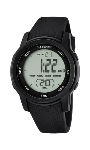 Calypso Unisex Digital Uhr K5698/6 - Armbanduhren für Herren, wasserdicht bis 100 m mit Stoppuhr und Alarmfunktion – ideal für Sport und Freizeit.