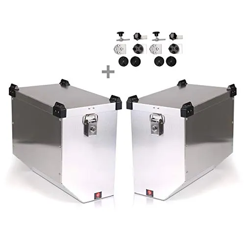 Alukoffer Set Atlas 41l für Suzuki Inazuma 250/ F, VX 800 + Haltesatz Kofferträger