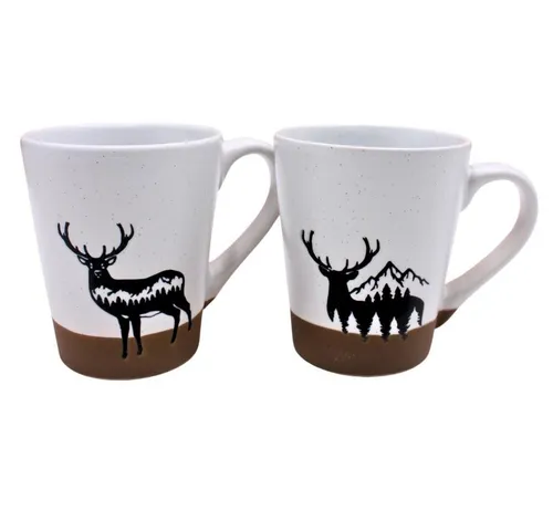 Dekohelden24 Becher Bechersets in verschiedenen Farben, Steingut