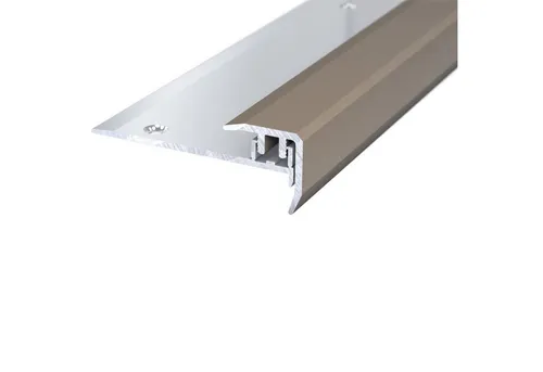 Prinz DESIGN-STEP Treppenkantenprofil Nr. 330, 100 cm - Dämmstoffe - Hochwertiges Treppenkantenprofil aus Aluminium in edelstahl matt, sorgt für Sicherheit und schützt Treppenkanten effektiv.