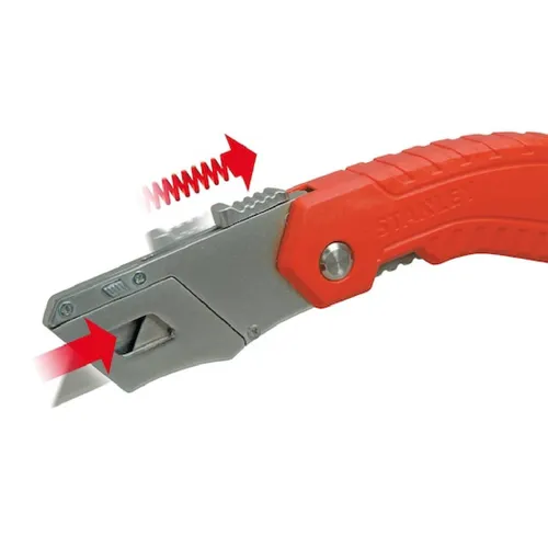 Stanley Sicherheitsklappmesser 0-10-243 – 160 mm, selbsttätiger Klingenrückzug,