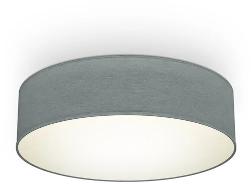 B.K.Licht Deckenlampe mit Stoffschirm in grau von B.K.Licht
