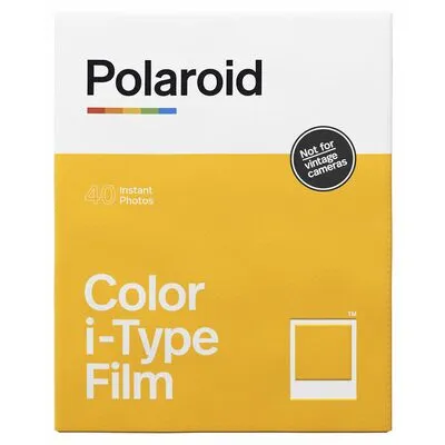 Polaroid Color Film für i-Type - 40 Sofortbilder für brillante Aufnahmen mit Licht, ideal für kreative Fotografie