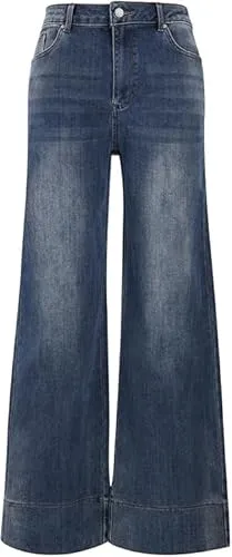Buena Vista Damen Jeans Wide Leg – Stilvolle Weite für jeden Anlass - Entdecken Sie die Buena Vista Wide Leg Jeans mit hohem Bund und weitem Bein. Ideal für den modischen Look, bietet sie Komfort und Flexibilität. Perfekt für jeden Tag!