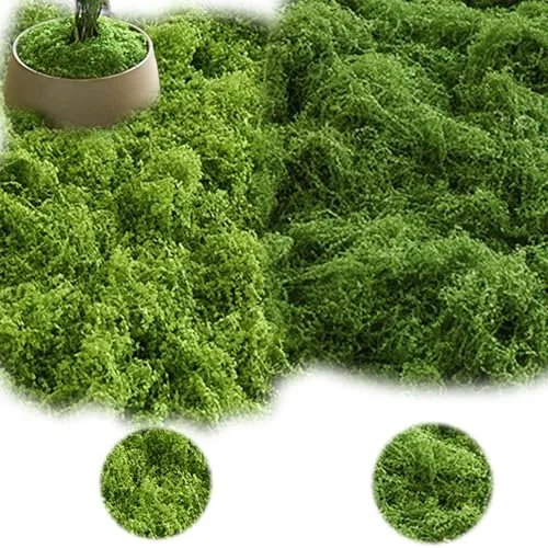 100g Kunstmoos zum Dekorieren,Kunstmoos zum Basteln,Künstliches Moos Deko Künstlich zum Aquarium Echt Aesthetic Deko,Grün Pflanzen Ostergras Fake Kunst Moos Bastelmoos Gras Modellbau Mooswand