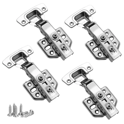 Stück Scharniere für Schranktüren - Topfscharnier - Edelstahl - Softclose mit Dämpfung, inklusive Schrauben - Für Küche, Bad und Kleiderschrank geeignet 4