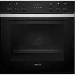 Siemens HE273ABS3 Pyrolyse Einbauherd Edelstahl - Backofen mit 5 Funktionen, 3D Heißluft für gleichmäßige Hitze und activeClean Selbstreinigung für müheloses Reinigen. Ideal für die moderne Küche.