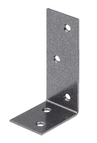 Alberts 822804 DURAVIS® Balkenwinkel – 20er Set, ungleichschenklig, schwarzdiamant duplexbeschichtet - Hochwertige Balkenwinkel für eine einfache und dekorative Montage. Dank der Duplexbeschichtung sind sie witterungsbeständig und langlebig. Ideal für Ihre Bauprojekte!