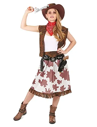 DEGUISE TOI Geflecktes Cowgirl-Kostüm für Damen - Braun