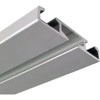 Bestlivings Aluminium Vorhangschiene Silber 1 bis 2 Lauf / 120cm