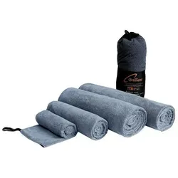 Brilliant Sporthandtuch / Mikrofaserhandtuch / versch. Farben und Größen / Saugfähig, Strapazierfähig grau|silberfarben 80 cm x 160 cm