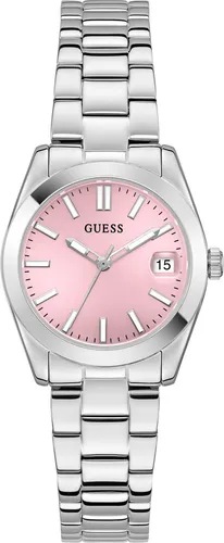 Guess Quarzuhr ALICE GW0934L1 – Stilvolle Damenuhr mit Edelstahlarmband - Modische Armbanduhr von Guess mit elegantem Design, Kristallglas und praktischer Datumsanzeige – perfekt für jeden Anlass.