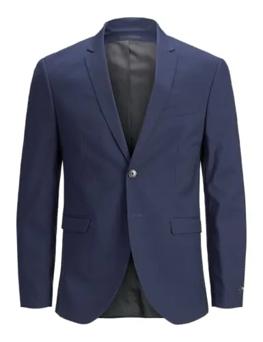 Jack & Jones Junior Sakko JPRSOLAR BLAZER NOOS JNR blau 128 - Funktionsjacke in modischem Slim Fit, aus elastischem und pflegeleichtem Material für optimalen Tragekomfort. Ideal für schicke Anlässe und den Alltag.