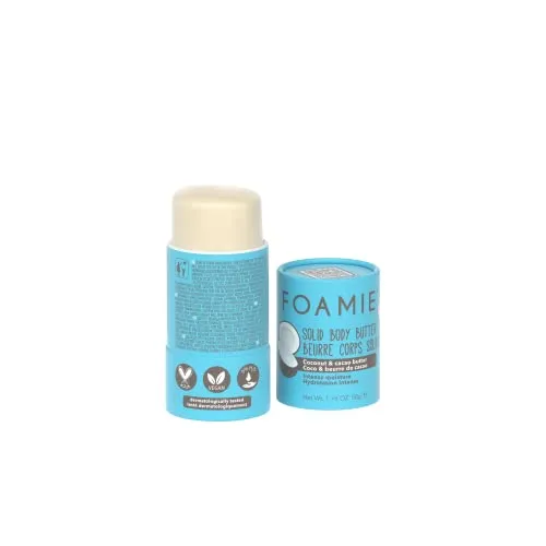 Foamie Body Butter Shake Your Coconuts – Reichhaltige Körperpflege mit Kokosöl – Intensiv feuchtigkeitsspendend & pflegend – Ohne Parabene, vegan & plastikfrei – Für normale Haut, 50 g