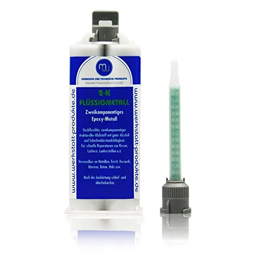 MW Flüssig Metall 2K Komponenten Stahl Reparatur Kleber Klebstoff 50g