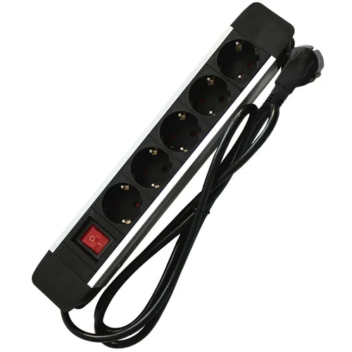 Heitech 5-fach Steckdosenleiste mit Schalter Mehrfachsteckdose TÜV/GS-Zeichen